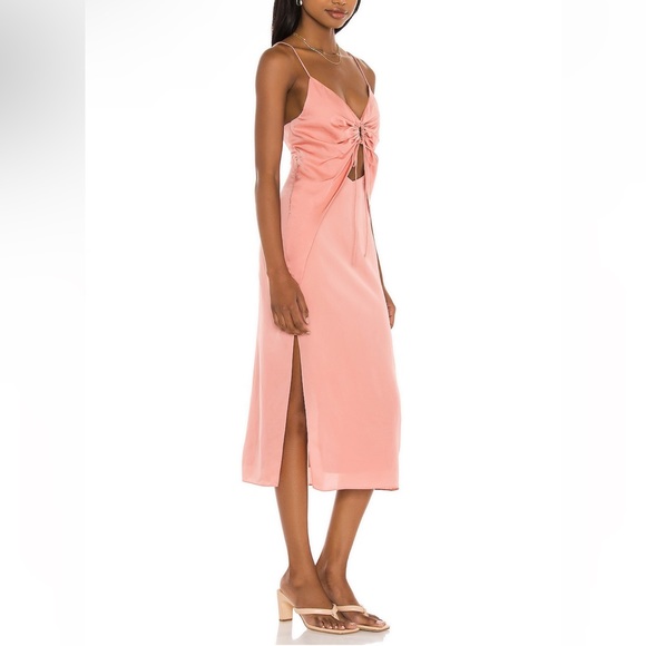 NWOT Song of Style Sela Midi Dress in Copper M - Picture 2 of 5